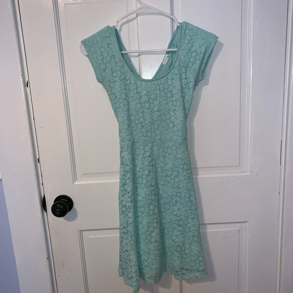 Blue floral dress